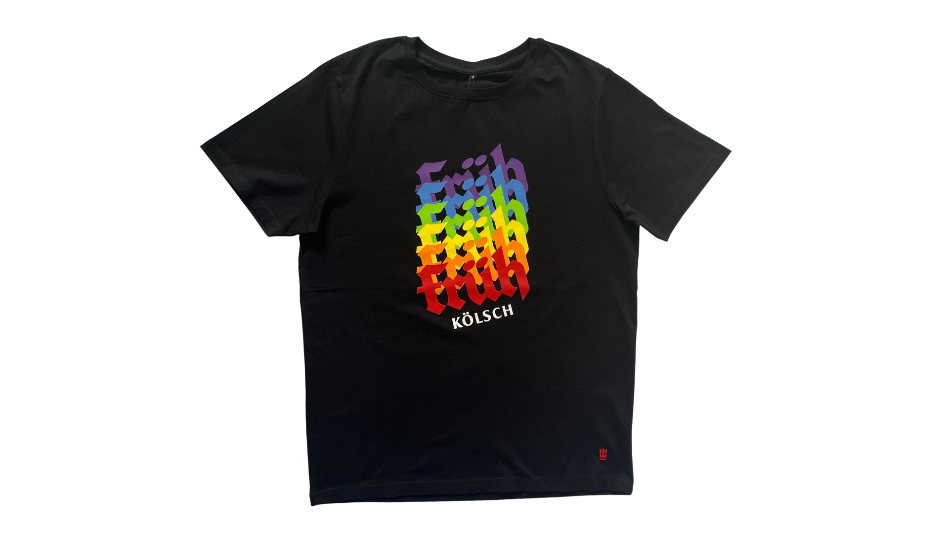 Früh Shirt Schwarz Logo Bunt S