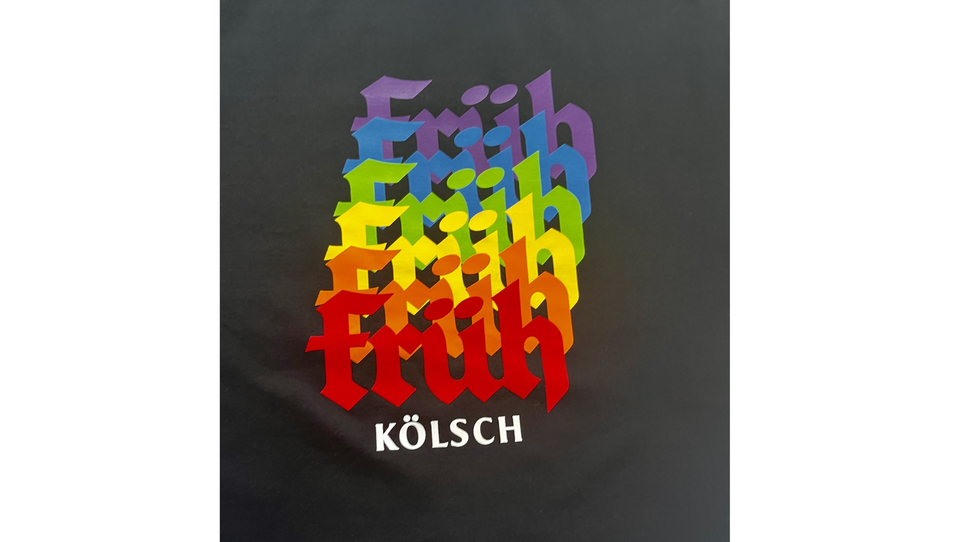 Früh Shirt Schwarz Logo Bunt M
