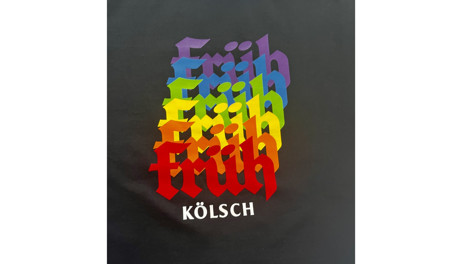 Früh Shirt Schwarz Logo Bunt S